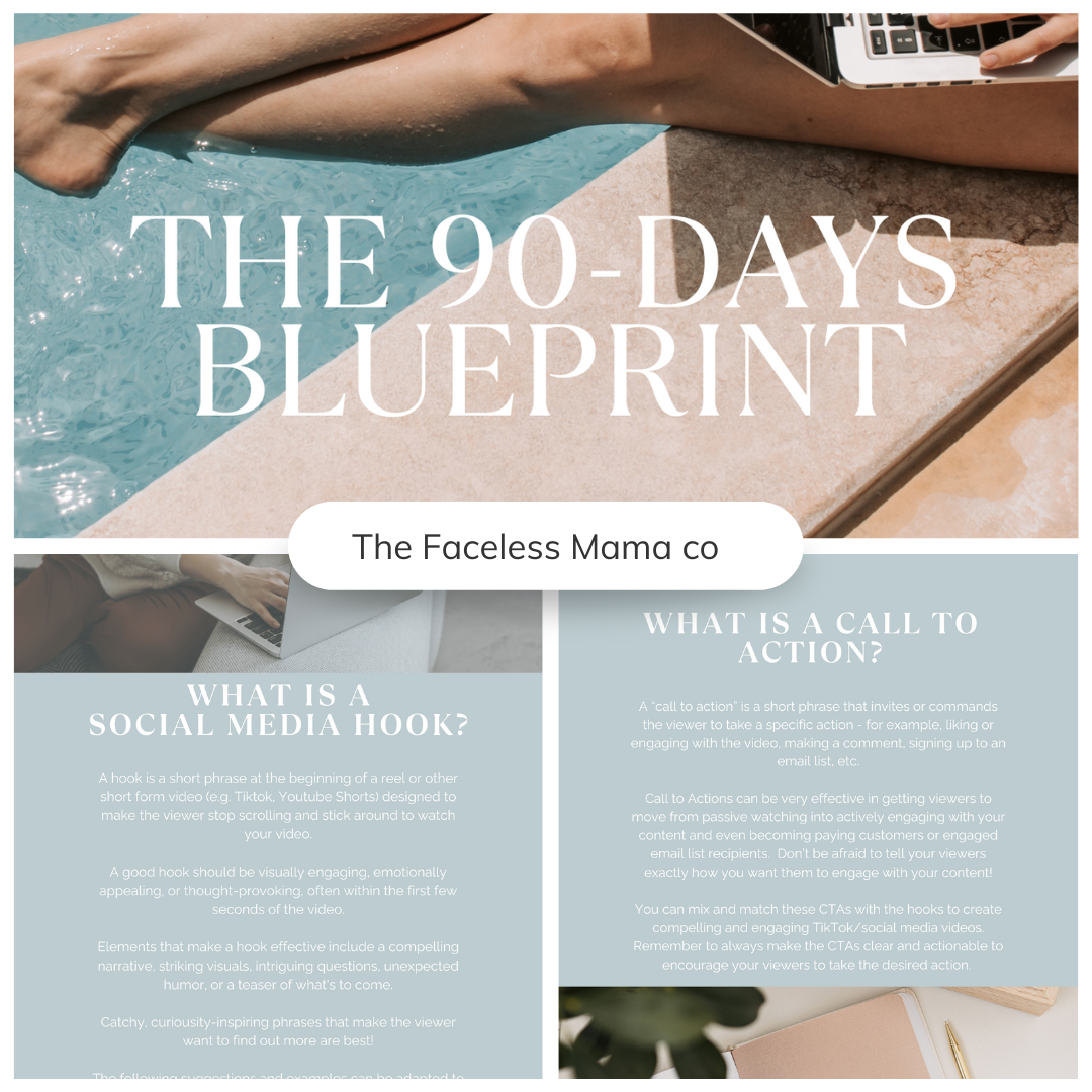 The 90-days BLUEPRINT   - DFY Blueprint - how, when & what to create and promote in your social media haven
